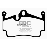 EBC 04-08 Porsche Boxster (Cast Iron Rotors only) 2.7 Redstuff Rear Brake Pads