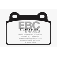 EBC 08-16 Mitsubishi Lancer Evo 10 2.0 Turbo (1 piece rotor) Redstuff Rear Brake Pads