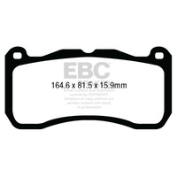 EBC 13-14 Ford Mustang 5.8 Supercharged (GT500) Shelby Redstuff Front Brake Pads