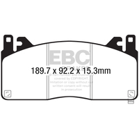 EBC 2015+ Ford Mustang (6th Gen) 5.2L (GT350) Shelby Redstuff Front Brake Pads