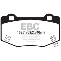 EBC 2015+ Ford Mustang (6th Gen) 5.2L (GT350) Shelby Redstuff Rear Brake Pads