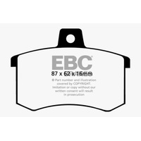 EBC 91-95 Alfa Romeo 164 2.0 Turbo Redstuff Rear Brake Pads