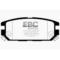 EBC 91-93 Dodge Stealth 3.0 4WD Redstuff Rear Brake Pads