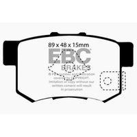 EBC 10-12 Acura RDX 2.3 Turbo Yellowstuff Rear Brake Pads