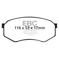 EBC 92-93 Toyota Pick-Up Extra Cab Yellowstuff Front Brake Pads