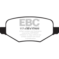 EBC 11-14 Ford Edge 2.0 Turbo Yellowstuff Rear Brake Pads