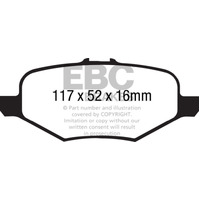 EBC 13+ Ford Explorer 3.5 Twin Turbo 4WD Yellowstuff Rear Brake Pads