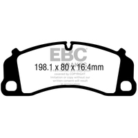 EBC 13-15 Porsche 911 (991) (Cast Iron Rotor only) 3.8 GT3 Yellowstuff Front Brake Pads