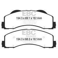 EBC 15+ Ford F150 2.7 Twin Turbo (2WD) Yellowstuff Front Brake Pads