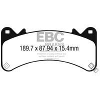 EBC 2015+ Chevrolet Tahoe 2WD (6 Piston Brembo) Yellowstuff Front Brake Pads