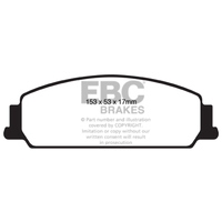 EBC 08-10 Pontiac G8 3.6 Ultimax2 Front Brake Pads