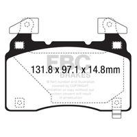 EBC 11-15 Chevrolet Camaro (5th Gen) 6.2 Ultimax2 Front Brake Pads