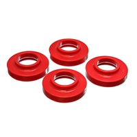 Energy Suspension 97-06 Jeep Wrangler TJ / 84-01 Cherokee Red Front or Rear Coil Lift Isolator Set