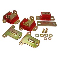 Energy Suspension 69-72 Camaro/70-73 Monte Carlo Red Complete Motor&Trans Mount Set Zinc Finish