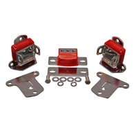 Energy Suspension 67-72 Chevrolet Camaro Red Motor and Transmision Mounts; Chrome Finish