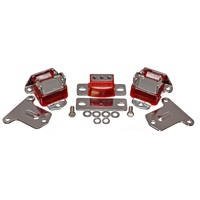 Energy Suspension 69-71 Camaro / 70-73 Monte Carlo Red Motor and Transmision Mounts; Chrome Finish