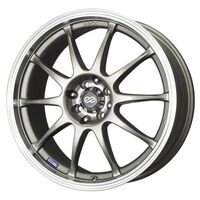 Enkei J10 15x6.5 4x100/114.3 38mm Offset 72.62mm Bore Dia Silver w/ Machined Lip Wheel