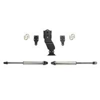 Fabtech 19-20 Ford F450/F550 4WD Dual Steering Stabilizer System w/DL 2.25 Shocks