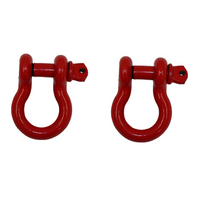 Fishbone Offroad D Ring 3/4In Red 2 Piece Set