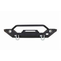 Fishbone Offroad 87-06 Jeep TJ/YJ Wrangler TJ/YJ Steel Front Bumper W/LEDs - Blk Textured Powercoat