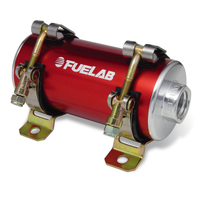 Fuelab Prodigy Reduced Size Carb In-Line Fuel Pump w/Internal Bypass - 800 HP - Red