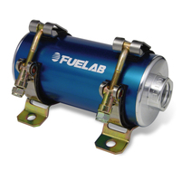 Fuelab Prodigy Reduced Size Carb In-Line Fuel Pump w/Internal Bypass - 800 HP - Blue