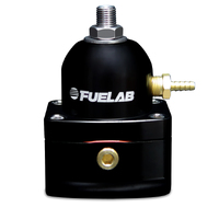 Fuelab 515 EFI Adjustable FPR 25-90 PSI (2) -10AN In (1) -6AN Return - Black