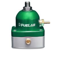 Fuelab 525 EFI Adjustable FPR In-Line 25-90 PSI (1) -6AN In (1) -6AN Return - Green