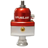 Fuelab 555 Carb Adjustable FPR Blocking 4-12 PSI (1) -8AN In (2) -8AN Out - Red