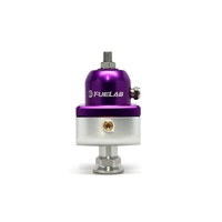 Fuelab 555 High Pressure Adjustable FPR Blocking 25-65 PSI (1) -8AN In (2) -8AN Out - Purple