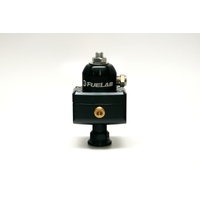 Fuelab 575 High Pressure Adjustable Mini FPR Blocking 25-65 PSI (1) -6AN In (2) -6AN Out - Black