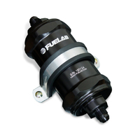 Fuelab 848 In-Line Fuel Filter Standard -6AN In/Out 40 Micron Stainless w/Check Valve - Black