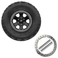 Ford Racing 2021 Bronco 17x8.0 Beadlock Carbonized Gray Badlands Wheel Kit