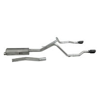 Gibson 20-22 Jeep Gladiator JT Rubicon 3.6L 3in/2.5in Cat-Back Dual Split Exhaust - Black Elite