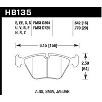 Hawk 1989-1995 BMW 525i HPS 5.0 Front Brake Pads