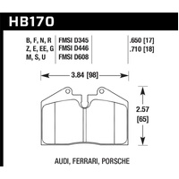 Hawk 89-94 Porsche 911 / 86-94 944 / 93 & 95 968 Front & Rear Black Race Brake Pads