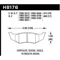 Hawk SRT4 HPS Street Rear Brake Pads