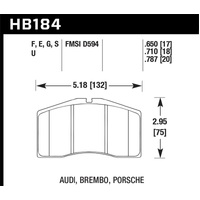 Hawk 91-94 Porsche 911 Carrera  HP-10 Race Front Brake Pads