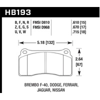 Hawk 2003-2006 Dodge Viper SRT-10 HPS 5.0 Front Brake Pads