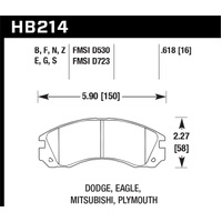 Hawk 91-96 Dodge Stealth / 91-99 Mitsubishi 3000GT / 05-06 Outlander Blue 9012 Race Front Brake Pads