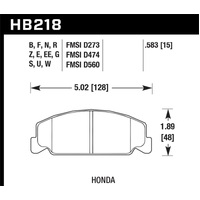 Hawk Honda Accord/Civic/CRX Front Race Blue 9012 Brake Pads