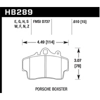 Hawk Porsche HPS Street Front Brake Pads