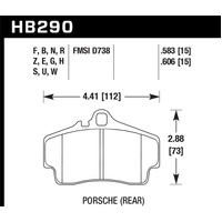 Hawk 98-10 Porsche 911 / 06-12 Porsche Cayman S Blue 9012 Race Rear Brake Pads