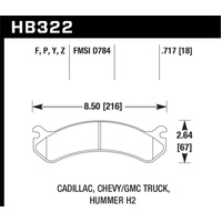 Hawk Chevy / GMC Truck / Hummer Super Duty Street Front Brake Pads