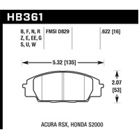 Hawk Honda S2000/Civic Type R/Acura RSX Front Race Pads