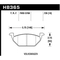 Hawk HPS 5.0 Street Brake Pads - Front