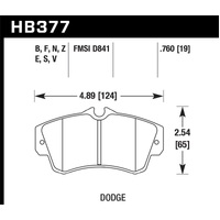 Hawk 2003-2008 Chrysler PT Cruiser Turbo HPS 5.0 Front Brake Pads