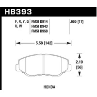 Hawk 89/03-17 Honda Accord HPS 5.0 Front Brake Pads