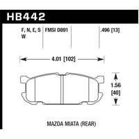 Hawk 01-03 Mazda Miata 1.8L Base Pads Only Rear ER-1 Brake Pads