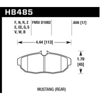 Hawk 2011-2012 Ford Mustang 5.0L Perf. 5.0 (w/Brembo Brakes) High Perf. Street 5.0 Rear Brake Pads